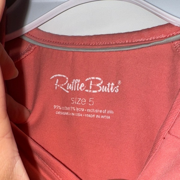 Ruffle Butts Pink and Green Floral Kids Capri Leggings Set - Picture 5 of 5